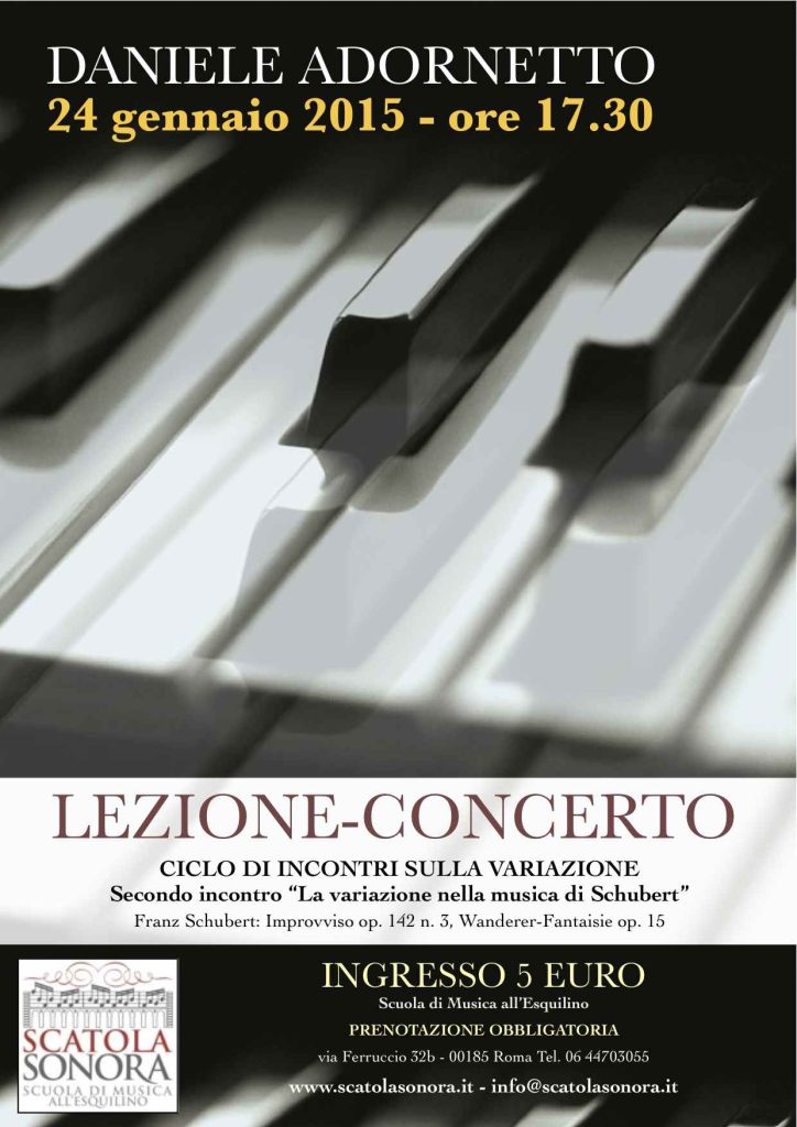 Scopri di più sull'articolo LEZIONE-CONCERTO Daniele Adornetto