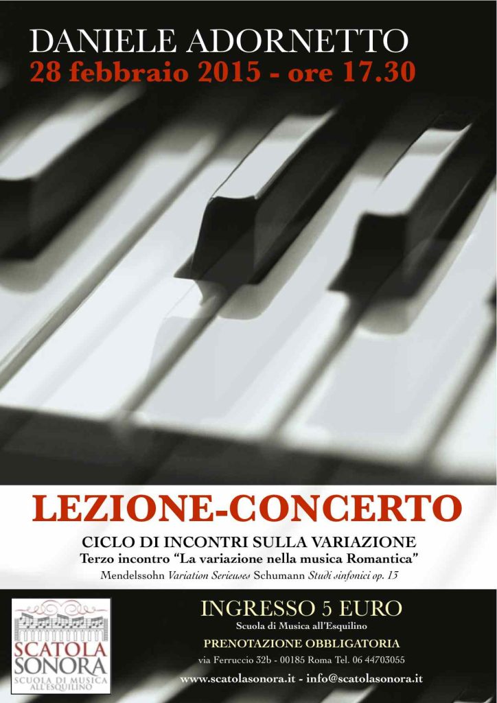 Scopri di più sull'articolo Lezione-Concerto 28 febbraio