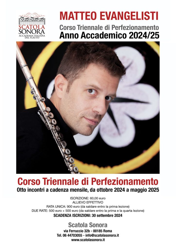 Matteo Evangelisti - Flauto - Corso Triennale di Perfezionamento 2024/25