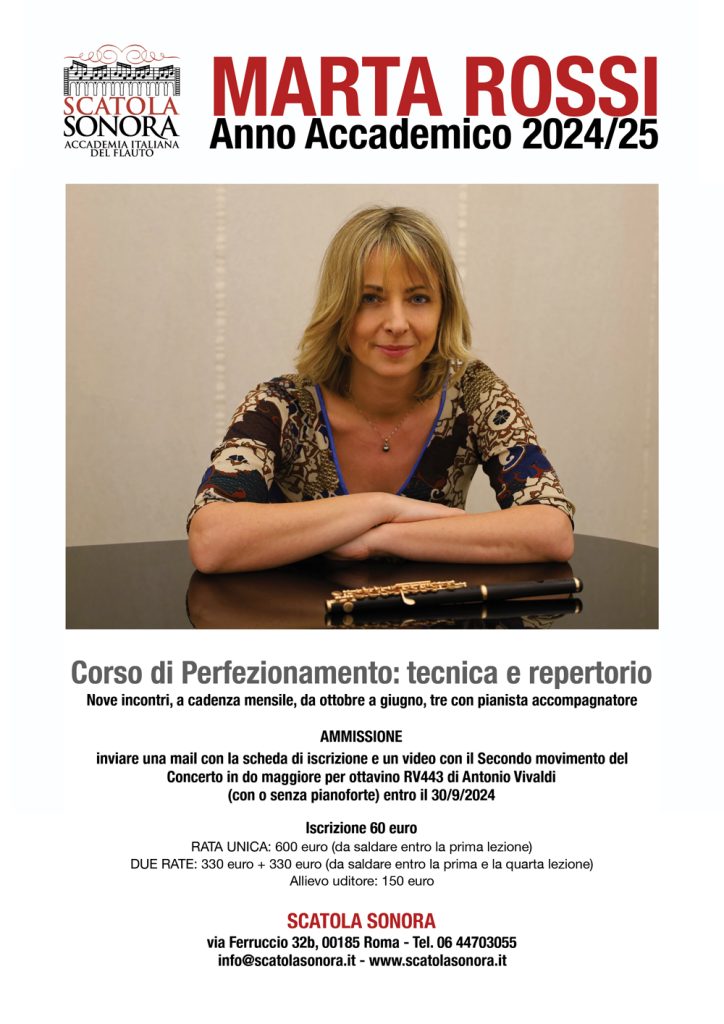 Marta Rossi / ottavino Corso di perfezionamento 2024/25