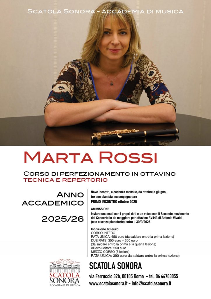 Marta Rossi - Corso di perfezionamento in ottavino 2025-26