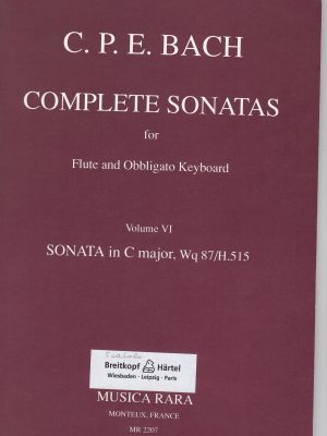 BACH, CARL PHILIPP EMANUEL – COMPLETE SONATAS VOL. 6