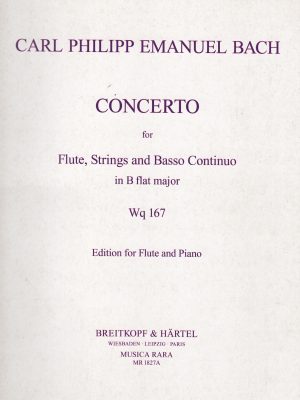 BACH, CARL PHILIPP EMANUEL – CONCERTO IN SI BEM MAGG Wq 167
