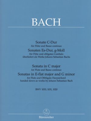 BACH, JOHANN SEBASTIAN – SONATEN BWV 1033, 1031, 1020