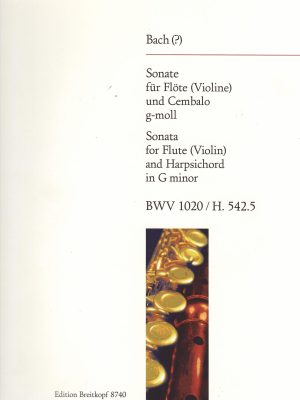 BACH, JOHANN SEBASTIAN – SONATE G-MOLL BWV 1020