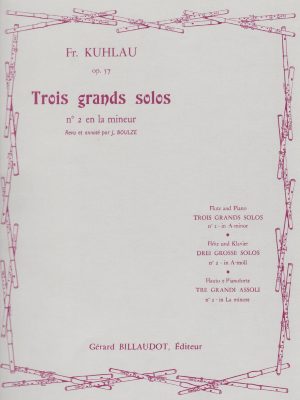 KUHLAU, FRIEDRICH – TROIS GRANDS SOLOS OP.57 n.2 IN LA MIN.
