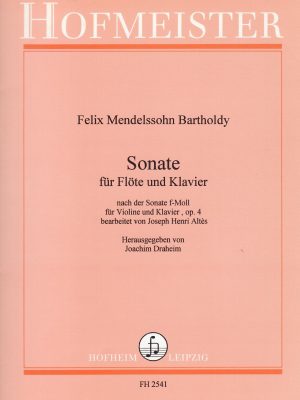 MENDELSSOHN BARTHOLDY, FELIX – SONATE F MOLL
