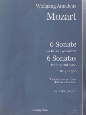 MOZART, WOLFGANG AMADEUS – 6 SONATE PER FLAUTO E PIANOFORTE VOL. 1 dal violino