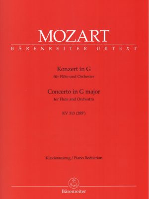 MOZART, WOLFGANG AMADEUS – KONZERT IN G  KV 313 PIANO REDUCTION