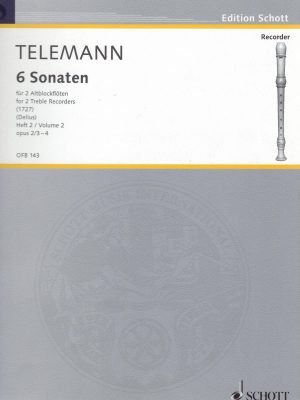 TELEMANN, GEORG PHILIPP – SECHS SONATEN N. 3 E 4