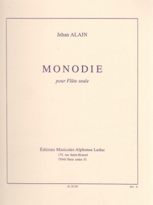 ALAIN, JEHAN – MONODIE
