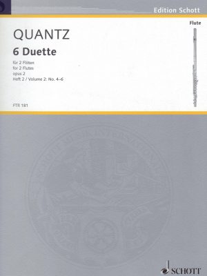QUANTZ, JOHANN JOACHIM – 6 DUETTE VOL 2 SONATEN 4-6