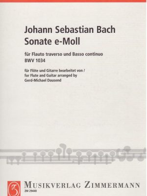 BACH, JOHANN SEBASTIAN – SONATE E- MOLL BWV1034