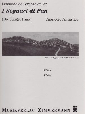 DE LORENZO, LEONARDO – I SEGUACI DI PAN