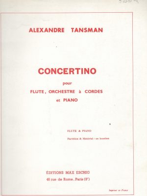 TANSMAN, ALEXANDER – CONCERTINO