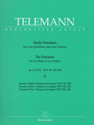 TELEMANN, GEORG PHILIPP – SECHS SONATEN FUR ZWEI QUERFLOTEN VOL. II