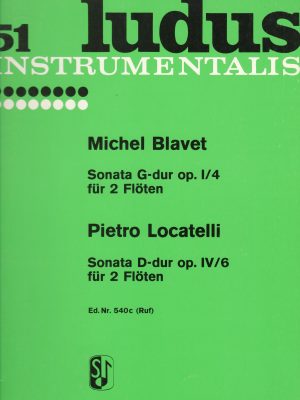 BLAVET/LOCATELLI,  – SONATA G DUR OP.I/4 SONATA D DUR OP IV/6