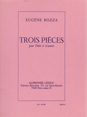 BOZZA, EUGENE – TROIS PIECES POUR FLUTE ET GUITARE