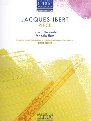 IBERT, JACQUES – PIECE POUR FLUTE SEULE