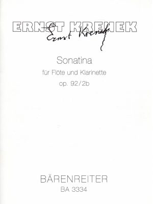KRENEK, ERNST – SONATINA OP. 92/2b