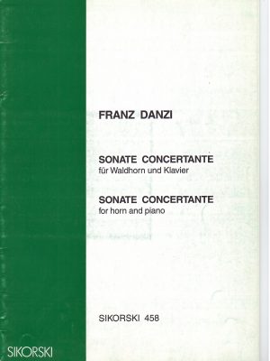DANZI, FRANZ – SONATE CONCERTANTE E MOLL FÜR WALDHORN UND KLAVIER