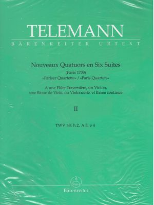 TELEMANN, GEORG PHILIPP – PARISER QUARTETTE (1738) VOL.II