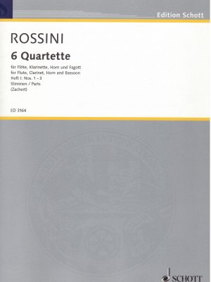 ROSSINI, GIOACHINO – SECHS QUARTETTE HELFT I
