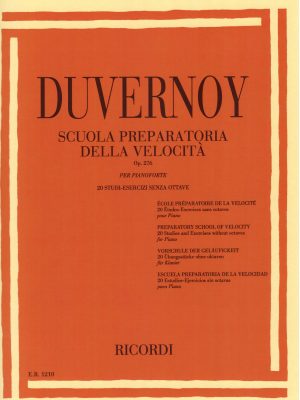 DUVERNOY, JEAN BAPTISTE – SCUOLA PREPARATORIA DELLA VELOCITA’ OP.276