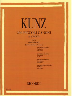 KUNZ, KONRAD M. – 200 PICCOLI CANONI A DUE PARTI
