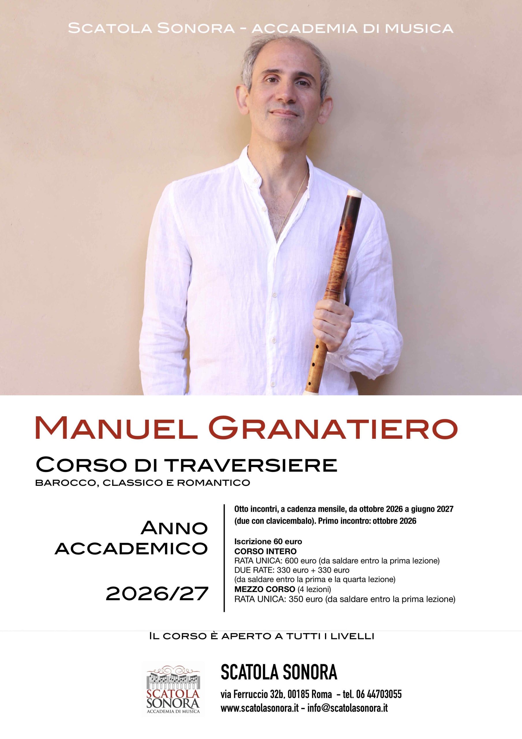 Manuel Granatiero: Anno Accademico 2026/27