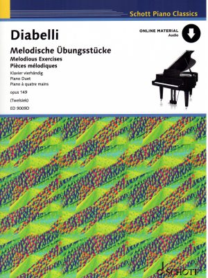 DIABELLI, ANTON – MELODISCHE UBUNGSTUCKE PIANO DUET OP.149