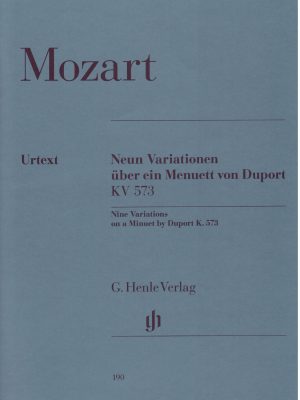 MOZART, WOLFGANG AMADEUS – NEUN VARIATIONEN KV573