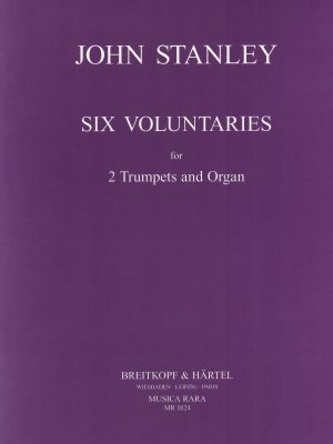 STANLEY, JOHN – SIX VOLUNTARIES FOR 2 TRUMPET  AND ORG.