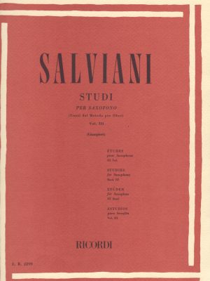 SALVIANI, CLEMENTE – STUDI PER SASSOFONO VOL.3