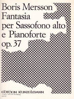 MERSSON, BORIS – FANTASIA PER SASSOFONO CONTRALTO E PIANOFORTE