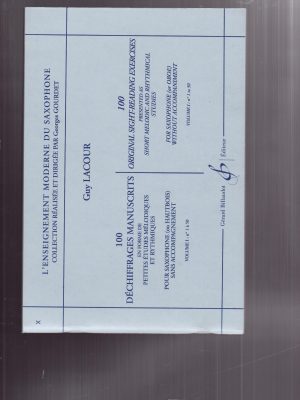 LACOUR, GUY – 100 DECHIFFRAGES MANUSCRITS