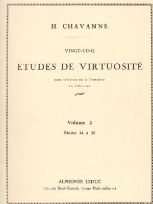 CHAVANNE, HENRI – 25 ETUDES DE VIRTUOSITE VOLUME 2