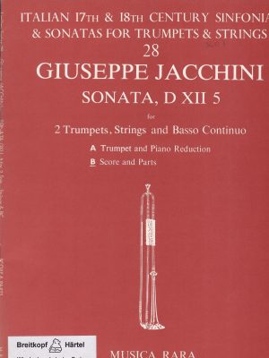 JACCHINI , GIUSEPPE – SONATA IN D N XII/5