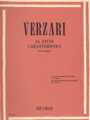 VERZARI, SANDRO – 16 STUDI CARATTERISTICI
