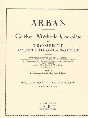 ARBAN, JEAN BAPTISTE – METHODE COMPLETE DE TROMPETTE vol.II