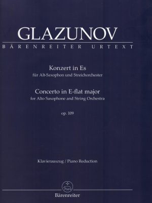 GLAZOUNOV , ALEXANDER – CONCERTO IN E FLAT MAJOR