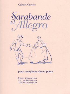 GROVLEZ, GABRIEL – SARABANDE ET ALLEGRO