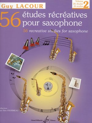 LACOUR, GUY – 56 ETUDES RECREATIVES POUR SAXOPHONE VOL.2
