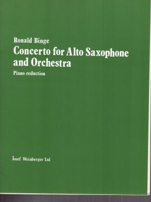 BINGE, RONALD – CONCERTO PER SASSOFONO