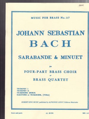 BACH, JOHANN SEBASTIAN – SARABANDE AND MINUETT