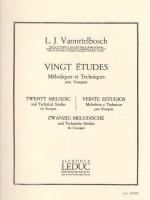 VAN NETELBOSCH, LOUIS JULIEN – 20 ETUDES MELODIQUES ET TECHNIQUES TROMPETTE