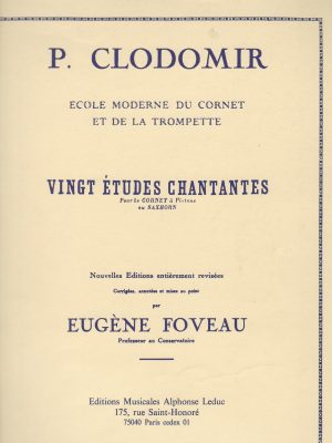CLODOMIR, PIERRE FRANCOIS – 20 ETUDES CHANTANTES