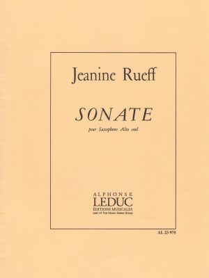 RUEFF, J. – SONATA SAX SOLO