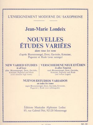 LONDEIX, JEAN-MARIE – NOUVELLES ETUDES VARIEES DANS TOUS LES TONS